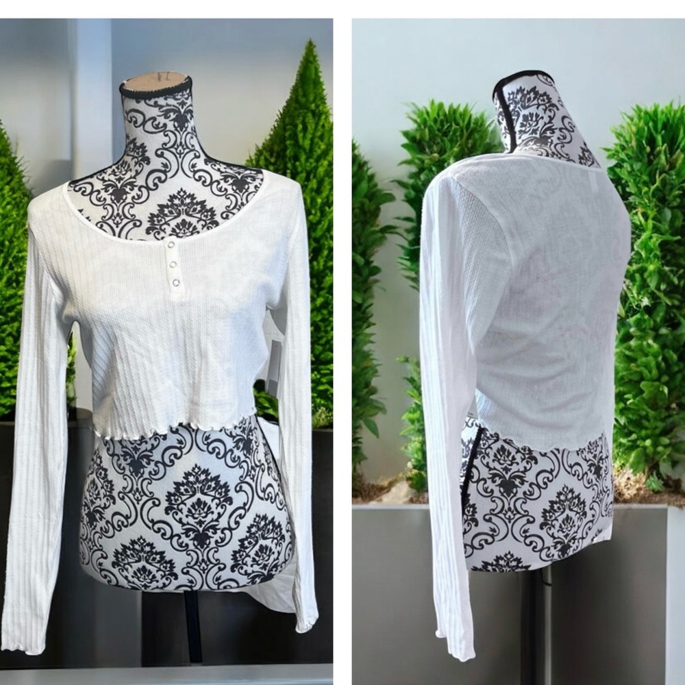 BP Crop Top Long Sleeve Large Wt NWT
